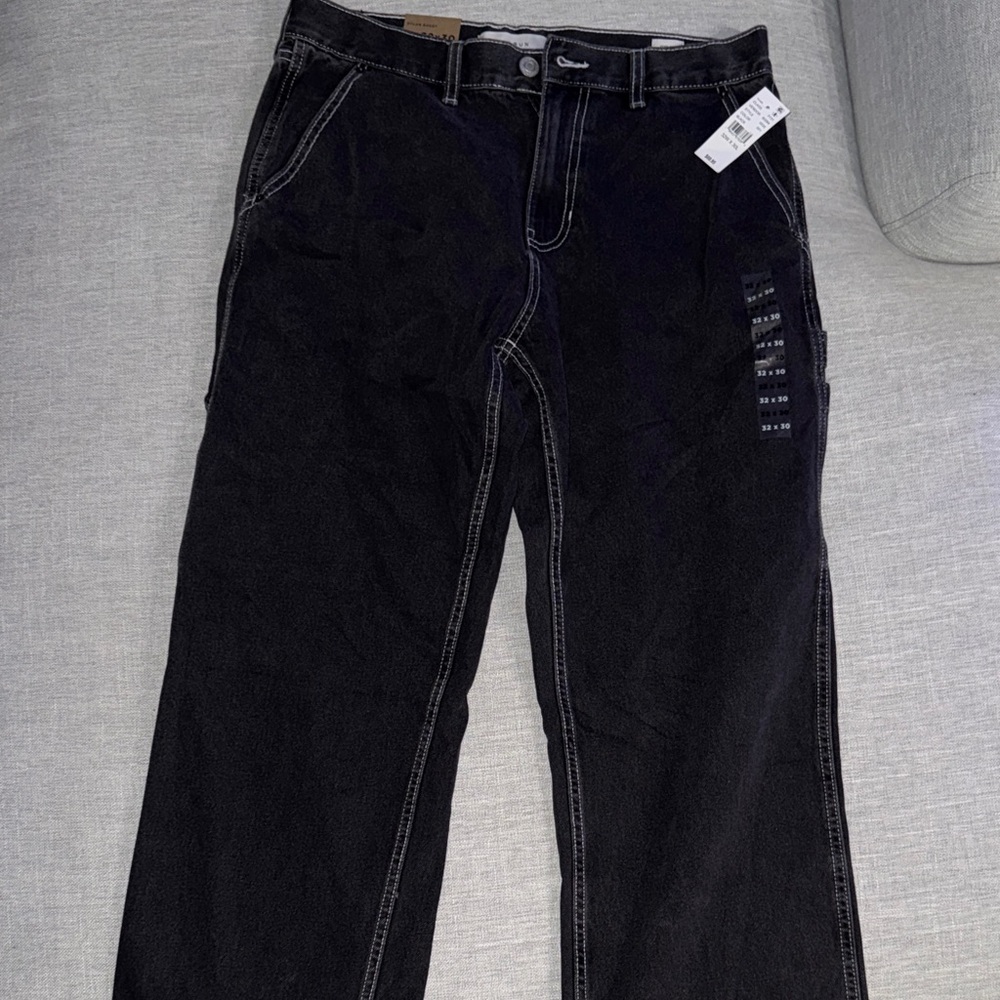 PacSun Black Denim Cargo Jeans